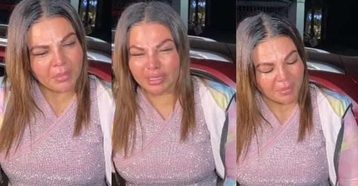 माझं लग्न तर झालं आहे, मात्र तो नकार देत आहे. माझ्या आईला समजल्यावर तिचं काय..’, अन भररस्त्यात ढसाढसा रडू लागली राखी सावंत.