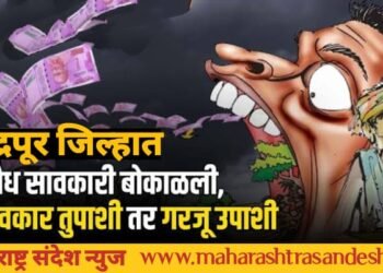 चंद्रपूर अवैध सावकार याच्या घरी धाड, अनेक बैंक खाते, कोरे स्टॅम्प पेपरसह अनेक आक्षेपार्ह कागदपत्रे जप्त.