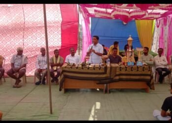 झारेवाडा येथील स्टॅम्पर बॉल क्रिकेट स्पर्धेचे माजी आमदार दिपक दादा आत्राम यांच्या हस्ते उदघाटन.