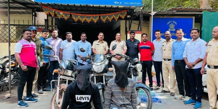 चंदननगर पोलिसाची कामगिरी पुण्यात भारी… वाहन चोरांना शिताफिने पकडुन केले जेरबंद