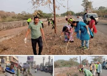 वर्धा शहरात श्रमदानातून स्वच्छता अभियान विविध स्वयंसेवी संघटनांचा सहभाग.