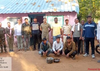 राजुरा वनपरिक्षेत्र अंतर्गत येणाऱ्या टेंबुरवाही येथे चितळाची शिकार, तीन आरोपीला वन विभागाने ठोकल्या बेड्या.