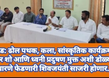 बीड: ढोल पथक, कला, सांस्कृतिक कार्यक्रम, लेझर शो व ध्वनी प्रदुषण मुक्त अशी डोळ्याचे पारणे फेडणारी शिवजयंती साजरी होणार.