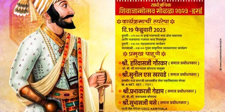 शिवाजी महाराज जयंती निमित्त १९ फेब्रुवारीला  इरई येथे जाहीर व्याख्यानाच्या कार्यक्रमाचे आयोजन.