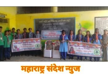 राजुरा: आदर्श शाळेत आंतरराष्ट्रीय स्काऊट दिन उत्साहात साजरा, स्काऊट गाईड नी राबविले स्वच्छता अभियान.