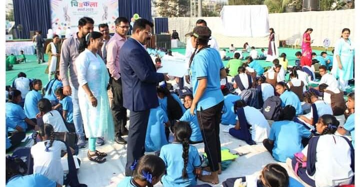 महाराष्ट्र शासनाच्या माझी वसुंधरा अभियान अंतर्गत पर्यावरणाशी निगडित विषयांवर चित्रकला स्पर्धा संपन्न.