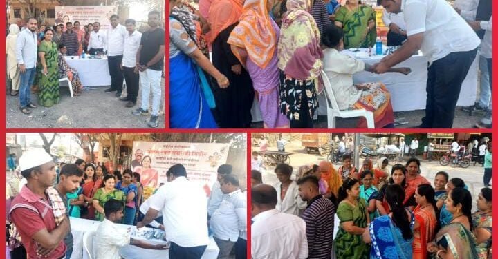 पाचोरा येथिल आठवडे बाजार परिसरात मोफत रक्त तपासणी शिबिराचे आयोजन.