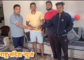 आल्लापल्ली येथे हनुमान मंदिर बांधकामासाठी माजी आमदार दिपक दादा आत्राम यांच्या कडून आर्थिक मदत.