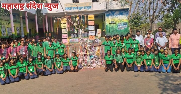 राजुरा: आदर्श शाळेत पर्यावरणपूरक होलिकात्सवाचे आयोजन संपन्न, राष्ट्रीय हरीत सेना, स्काऊट गाईडच्या वतीने आयोजन.