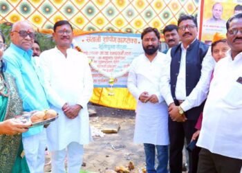 राजुरा येथे संत जगनाडे महाराज पुण्यतिथी व विविध बांधकामाचे भूमिपूजन सोहळा संपन्न.