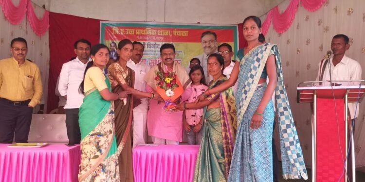 राजुरा तालुक्यातील पंचाळा येथे कु. सुनेंशी विनोद भोंगळे यांच्या सत्कार समारंभ संपन्न.