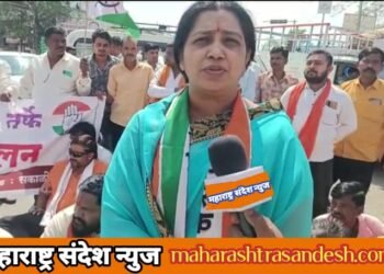 वाशिम येथे महाविकास आघाडी व राष्ट्रवादी काँगेस सेवा दल तर्फे रास्ता-रोको आंदोलन.