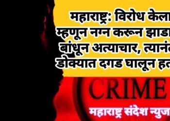 महाराष्ट्र: महिलेन विरोध केला म्हणून नग्न करून झाडाला बांधून सामूहिक अत्याचार, त्यानंतर डोक्यात दगड घालून हत्या.