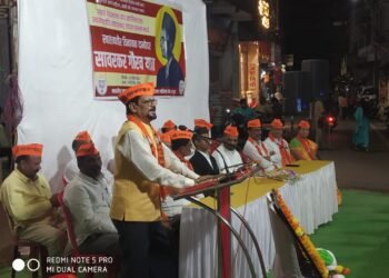 राजूरा येथे राष्ट्रभक्त स्वातंत्र्यवीर वि.दा. सावरकर यांच्या समर्थनार्थ गौरव यात्रा संपन्न.