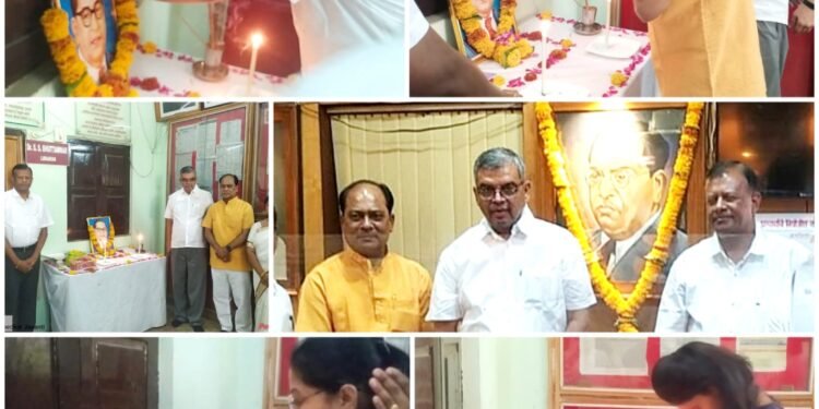 सरदार पटेल महाविद्यालयात  महामानव डॉ. बाबासाहेब आंबेडकरांना अभिवादन.