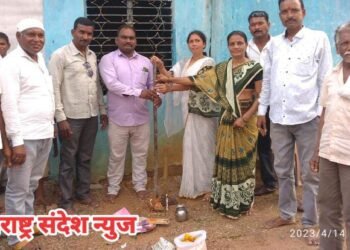 लाखांदूर तालुक्यांतील दोनाड येथील धम्मदीक्षा बौध्द विहार येथे सभा मंडपाचे भुमिपुजन.