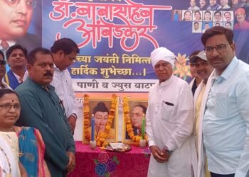 बल्लारपूर येते भाजपा तर्फे भारतीय राज्य घटनेचे शिल्पकार, भारतरत्न, डॉ.बाबासाहेब आंबेडकर यांची जयंती मोठ्या उत्साहात साजरी.