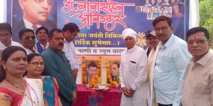 बल्लारपूर येते भाजपा तर्फे भारतीय राज्य घटनेचे शिल्पकार, भारतरत्न, डॉ.बाबासाहेब आंबेडकर यांची जयंती मोठ्या उत्साहात साजरी.