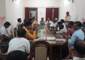 आल्लापल्ली येथे खासदार अशोक नेते यांची व्यापारी संघटने सोबत सदिच्छा भेट, विविध विषयावर चर्चा.