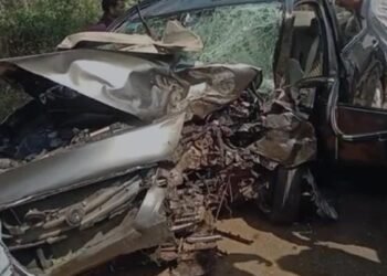 चंद्रपूर जिल्हातील कुटुंबाचा भीषण अपघात चौघांचा मृत्यू, दोन चिमुकले व एक महिला जखमी.