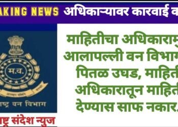 माहितीचा अधिकारामुळे आलापल्ली वन विभागाचे पितळ उघड, माहिती अधिकारातून माहिती देण्यास साफ नकार.