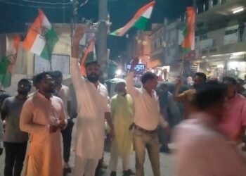 कर्नाटक विजयाचा अहेरी तालुका काँग्रेस कमेटीच्या वतीने विजय जल्लोष उत्सव साजरा.