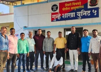 गुन्हे शाखा युनिट ५ पिंपरी चिंचवडची धडाक कामगिरी, जनसेवा विकास समितीचे अध्यक्ष किशोर आवारे यांच्यावर गोळ्या झडणाऱ्या मुख्य आरोपीस केले अटक.