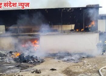 कळमेश्वर तालुक्यात ट्रेनिंग कंपनीला भिषण आग दीड ते दोन कोटी रुपयांचे नुकसान, मशीनसह कच्चा जळून राख.