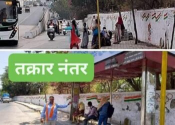 शिवसेनेच्या मागणीला यश, प्रशासना तर्फे येरवडा येथील बस स्टॉपवर आसान व्यवस्था लावायला सुरुवात.