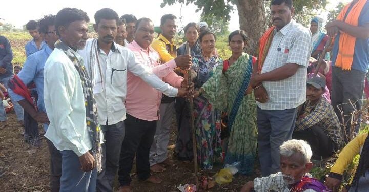 लाखांदूर तालुक्यातील दोनाड येथे रोजगार हमी योजनेच्या शुभारंभ.