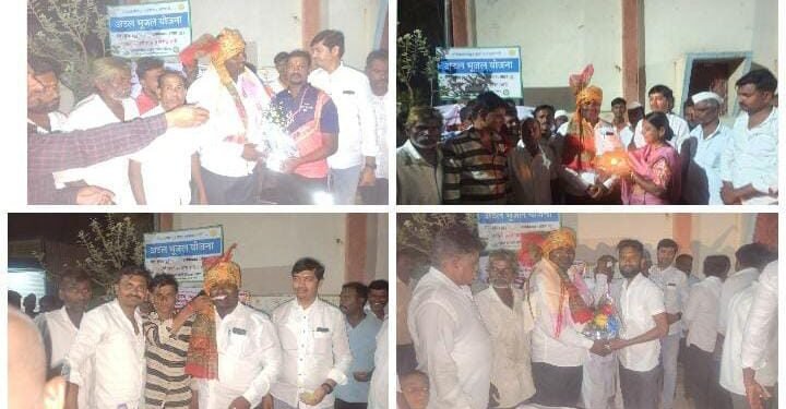 वी.वी कार्यकारी सोसायटी ओझर बुद्रुकचे माजी अध्यक्ष गाबजी खेमनर यांच्या वाढदिवस साजरा.