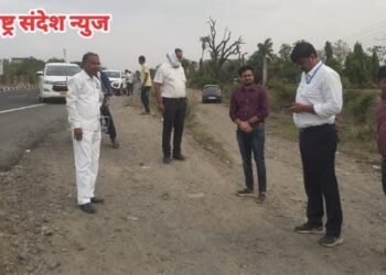 राष्ट्रीय महामार्गाचे प्रकल्प संचालक यांची वडनेर गावाला भेट, जाणून घेतल्या गावातील समस्या.
