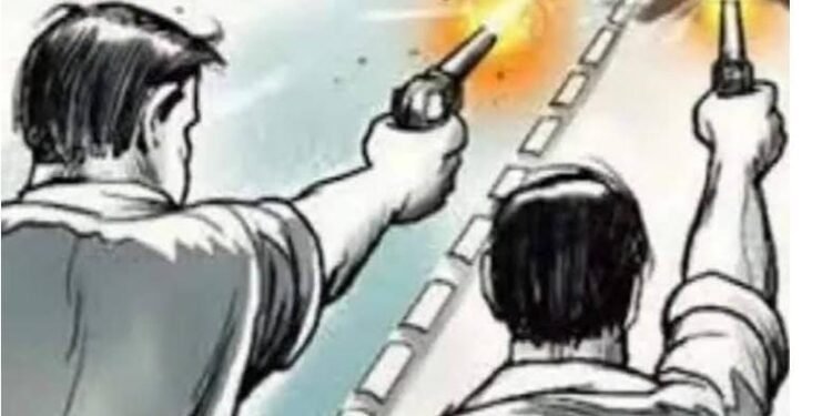 बीड मध्ये दोन गटात झालेल्या वादातून गोळीबाराची घटना, दोन जण जखमी.