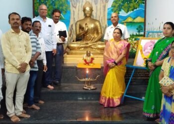 बौद्ध धम्म संस्कार संघ सांगली श्रवस्ती विहार येथे राजश्री छत्रपती शाहू महाराज यांची जयंती उत्साहात साजरी.