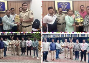 पुणे येथे महाराष्ट्र संदेश न्युजच्या वतीने सन्मान वर्दीचा सन्मान वर्दीतील माणसाचा कार्यक्रमा अंतर्गत पोलिसांचा सत्कार संपन्न.