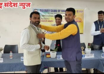 रोटरी क्लब बल्लारपूर चा 12 वा पदग्रहण सोहळा संपन्न, नवीन अध्यक्ष राहुल वरू यांनी स्वीकारला पदभार.
