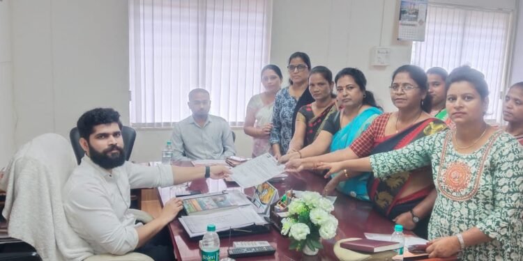 मणिपूर येथील घटनेचा राष्ट्रवादी महिला काँग्रेस हिंगणघाट शहराच्या वतीने निषेध.