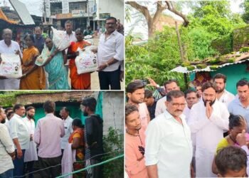 सिंदी रेल्वे येथील अतिवृष्टीमुळे झालेल्या पूरग्रस्त घरांची प्रदेश सरचिटणीस ‘अतुल वांदिले’ यांनी केली पाहणी.