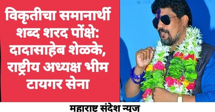 विकृतीचा समानार्थी शब्द शरद पोंक्षे: दादासाहेब शेळके, राष्ट्रीय अध्यक्ष भीम टायगर सेना
