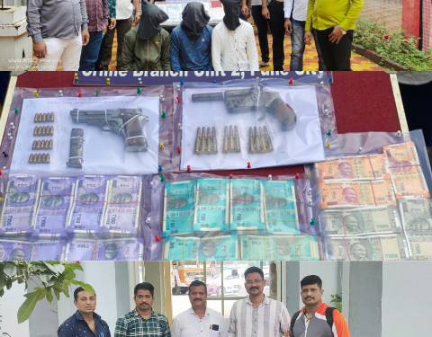 तंबाखू विक्री करणा-या व्यापा-यावर गोळीबार करणा-या मुख्य आरोपीतांना ०२ अग्निशस्त्रे, ३१ जिवंत काडतुसे व रोख रकमेसह युनिट २ ने केले जेरबंद. –