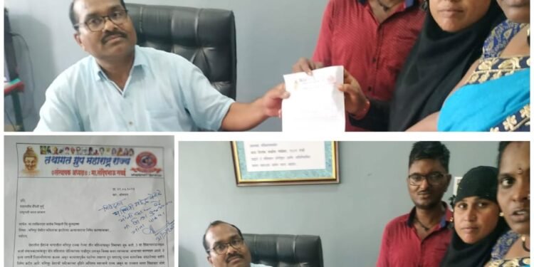 तथागत ग्रुप महाराष्ट्र राज्य संघटना जिल्हा बुलढाणा येथील चिखली तालुक्याच्या वतीने मणिपूर व बेडग येथील घटनेचा जाहीर निषेधार्थ निवेदन.