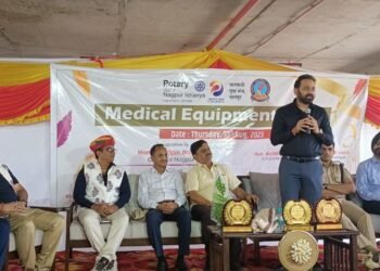 रोटरी क्लब ऑफ नागपूर ईशान्य व मारवाडी युवा मंच नागपूर यांच्या संयुक्त विद्यामाने मेडिकल इक्विपमेंट बँकचे लोकार्पण.