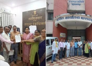 बल्लारपूर: कंत्राटी कामगारांच्या हक्कासाठी वंचित बहुजन आघाडी पुकारणार एल्गार, मुख्यमंत्री यांच्या नावे निवेदन.