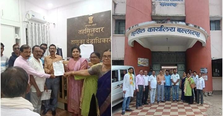 बल्लारपूर: कंत्राटी कामगारांच्या हक्कासाठी वंचित बहुजन आघाडी पुकारणार एल्गार, मुख्यमंत्री यांच्या नावे निवेदन.