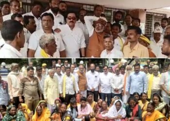 नागपुर: काटोल येथे सर्वपक्षीय जनआक्रोश मोर्चा व संविधान बचाव मार्च काडून शासनाचा निषेध.