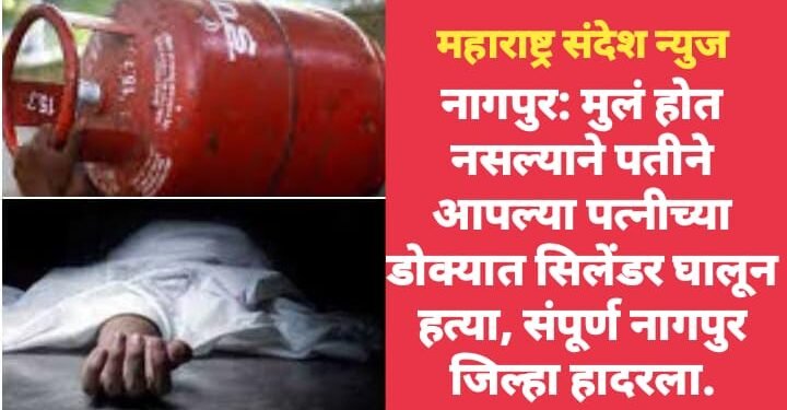नागपुर: मुलं होत नसल्याने पतीने आपल्या पत्नीच्या डोक्यात सिलेंडर घालून हत्या, संपूर्ण नागपुर जिल्हा हादरला.