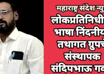 लोकप्रतिनिधीची भाषा निंदनीय : तथागत ग्रुपचे संस्थापक संदिपभाऊ गवई