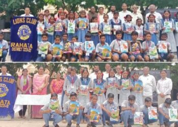 न्यू इंग्लिश स्कूल विद्यालय अस्तगाव येथे लायन्स क्लब यांच्या वतीने गरीब व होतकरू विद्यार्थ्यांना वह्यांचे वाटप.