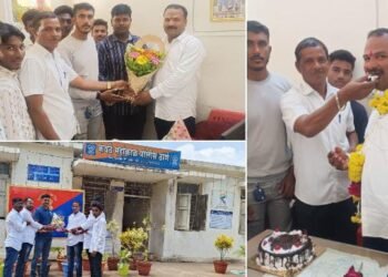 सेवक संघटित व असंघटित आरोग्य कामगार संघटनेकडून कवठेमहांकाळ पोलीस विभागाचे पोपट देसाई यांचा वाढदिवस साजरा.