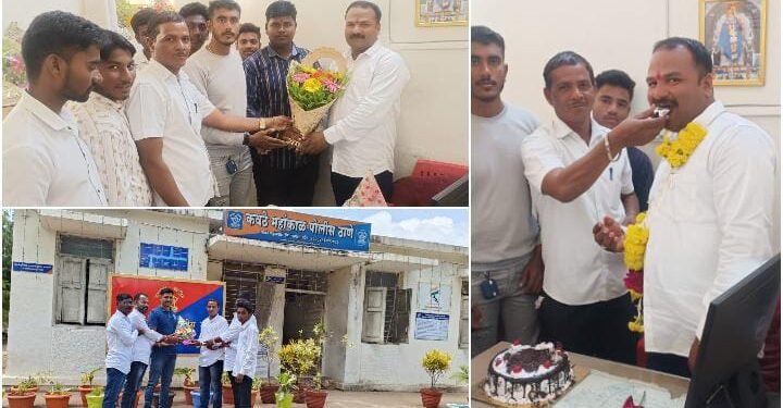 सेवक संघटित व असंघटित आरोग्य कामगार संघटनेकडून कवठेमहांकाळ पोलीस विभागाचे पोपट देसाई यांचा वाढदिवस साजरा.